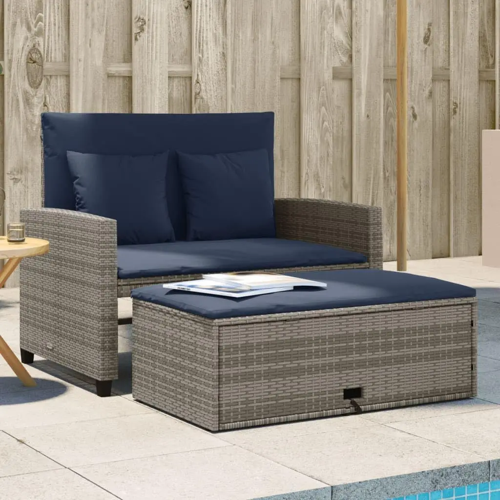 Outdoor Furniture Rattan - أريكة حديقة قابلة للتحويل من الراتان