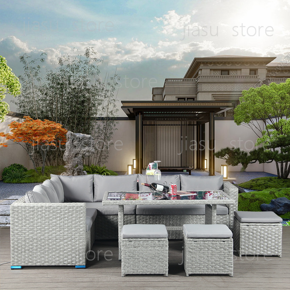 Outdoor Furniture Rattan - طقم أثاث فناء خارجي من الراتان،