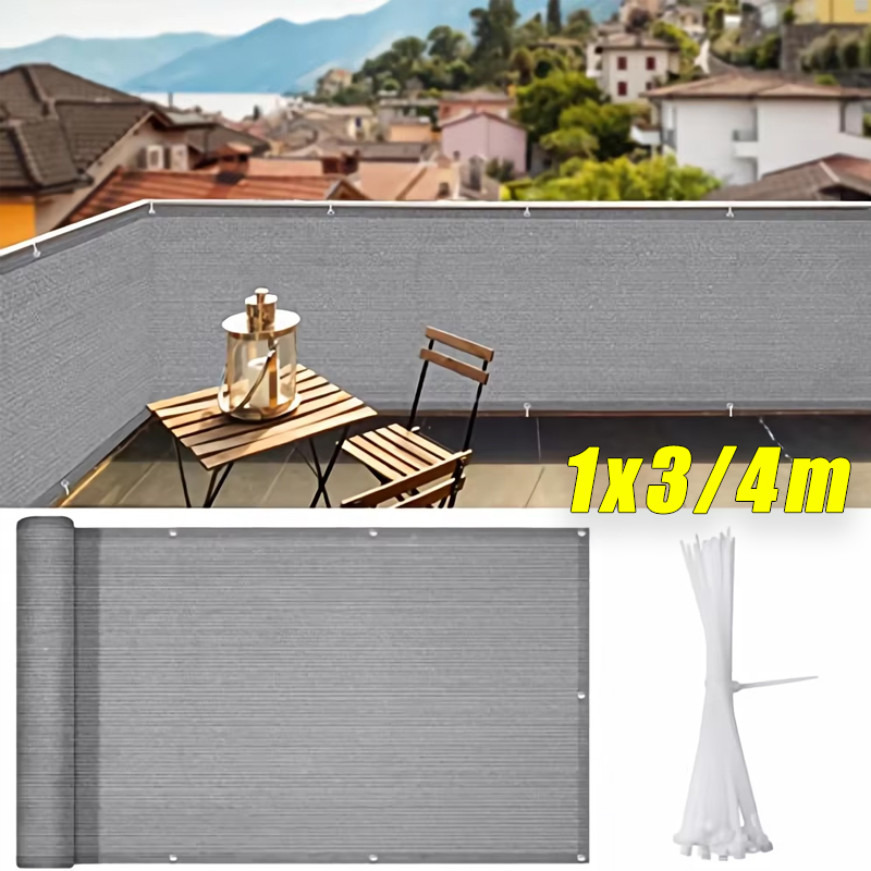 Outdoor Furniture Hdpe - 4x1M شرفة شاشة الخصوصية الثقيلة سياج