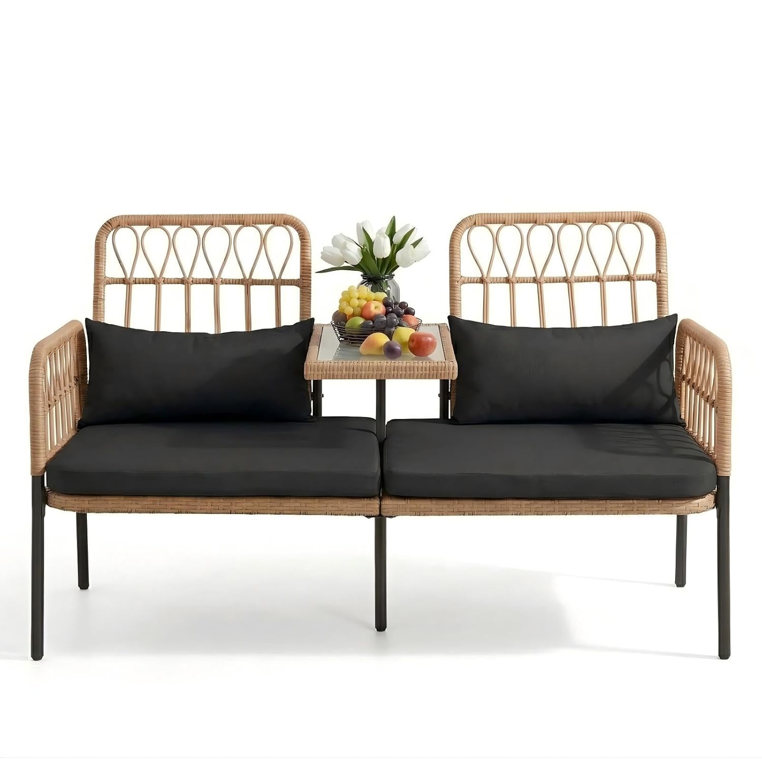 كرسي حب من الروطان مع طاولة زج - مراجعة Outdoor Furniture Rattan وسعره