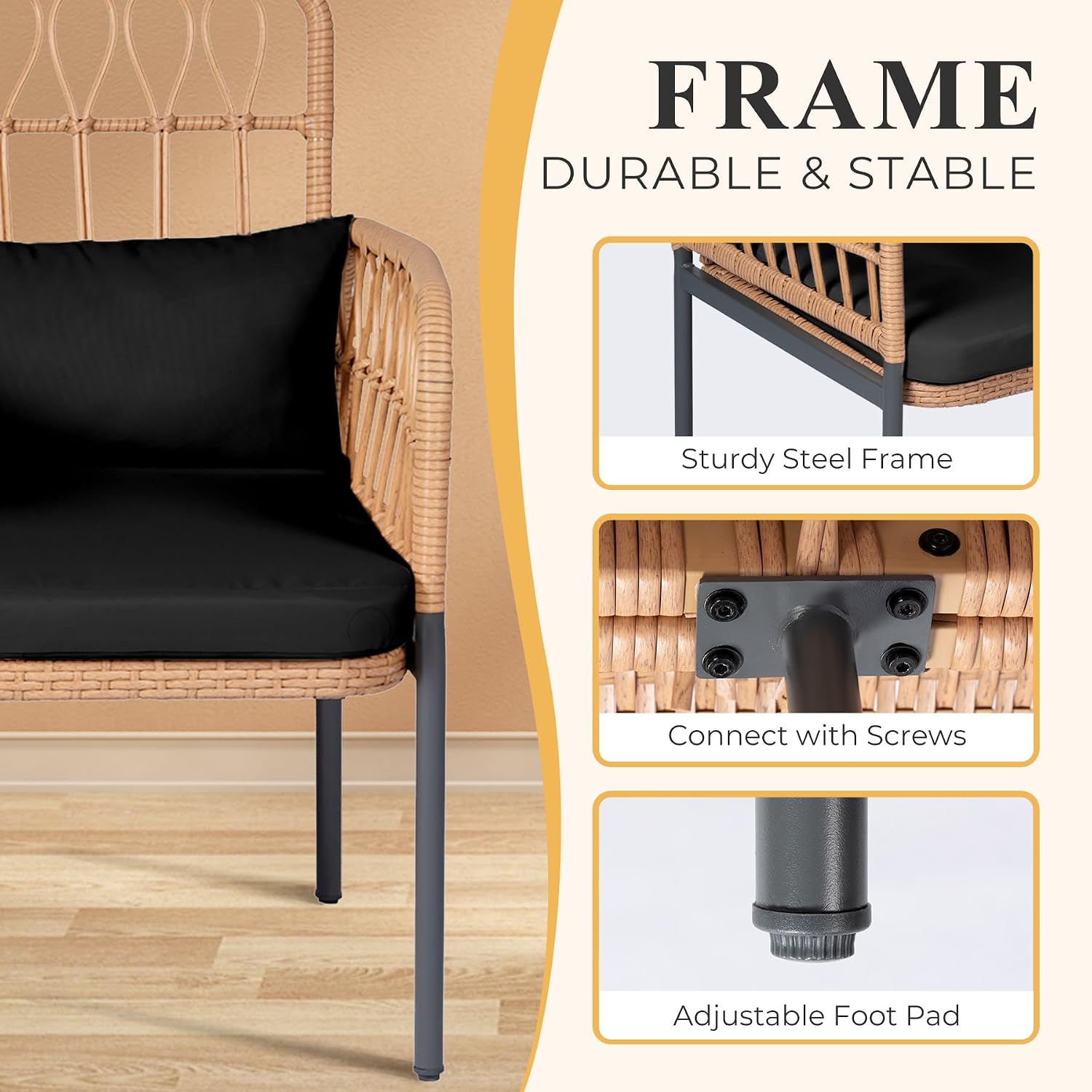كرسي حب من الروطان مع طاولة زج - مراجعة Outdoor Furniture Rattan وسعره