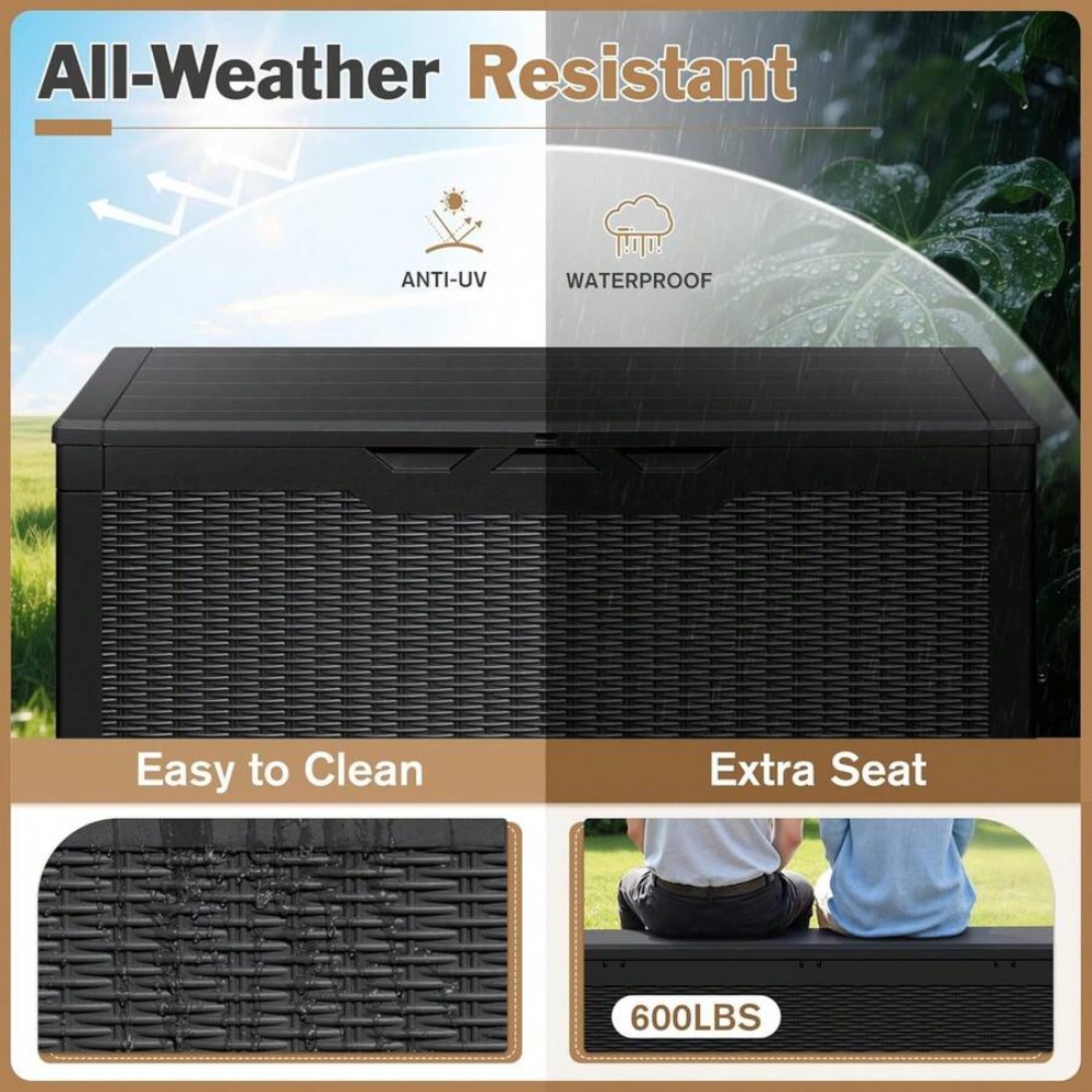 صندوق تخزين خارجي كبير قابل لل - مراجعة Outdoor Furniture Patio وسعره