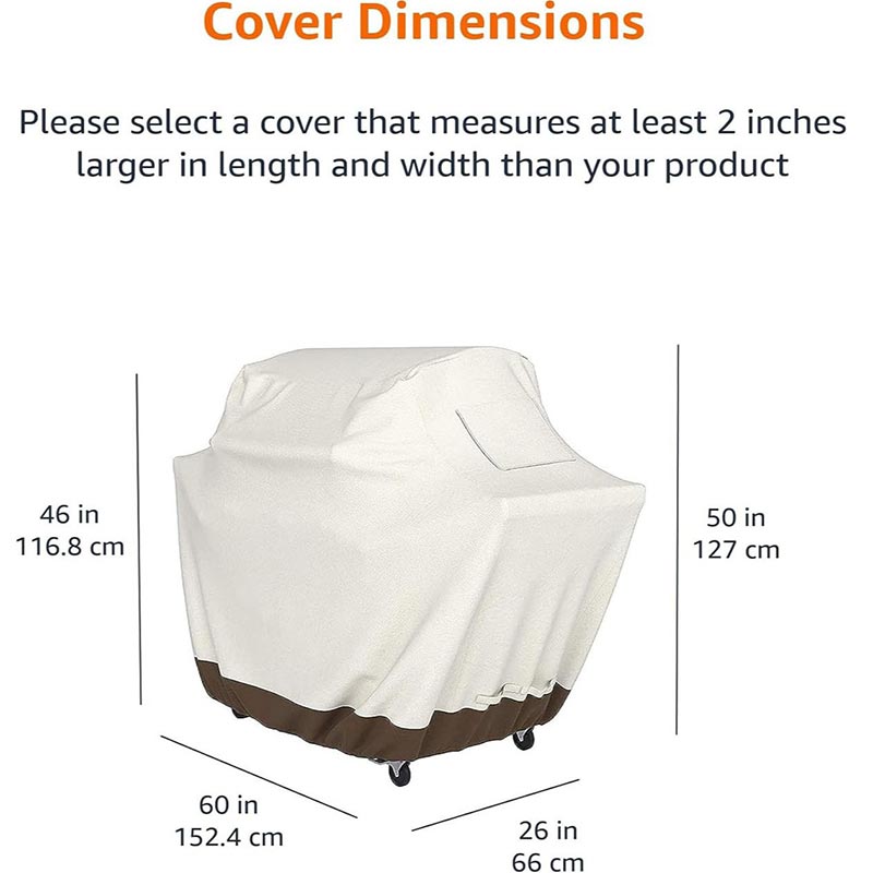 غطاء شواء خارجي 210D بيج مقاوم - مراجعة Outdoor Furniture Fabric Waterproof وسعره
