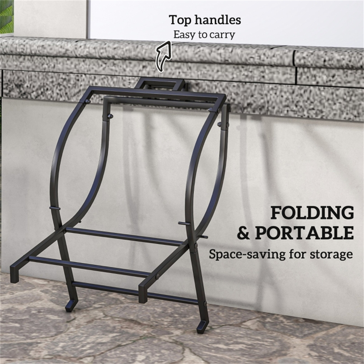 رف حطب خشبي للاستخدام الخارجي، - مراجعة Outdoor Furniture Heavy Duty وسعره