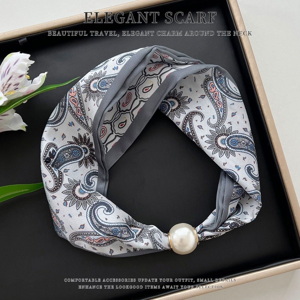 وشاح حريري أنيق بمشبك مغناطيسي - مراجعة Outdoor Furniture Decor وسعره