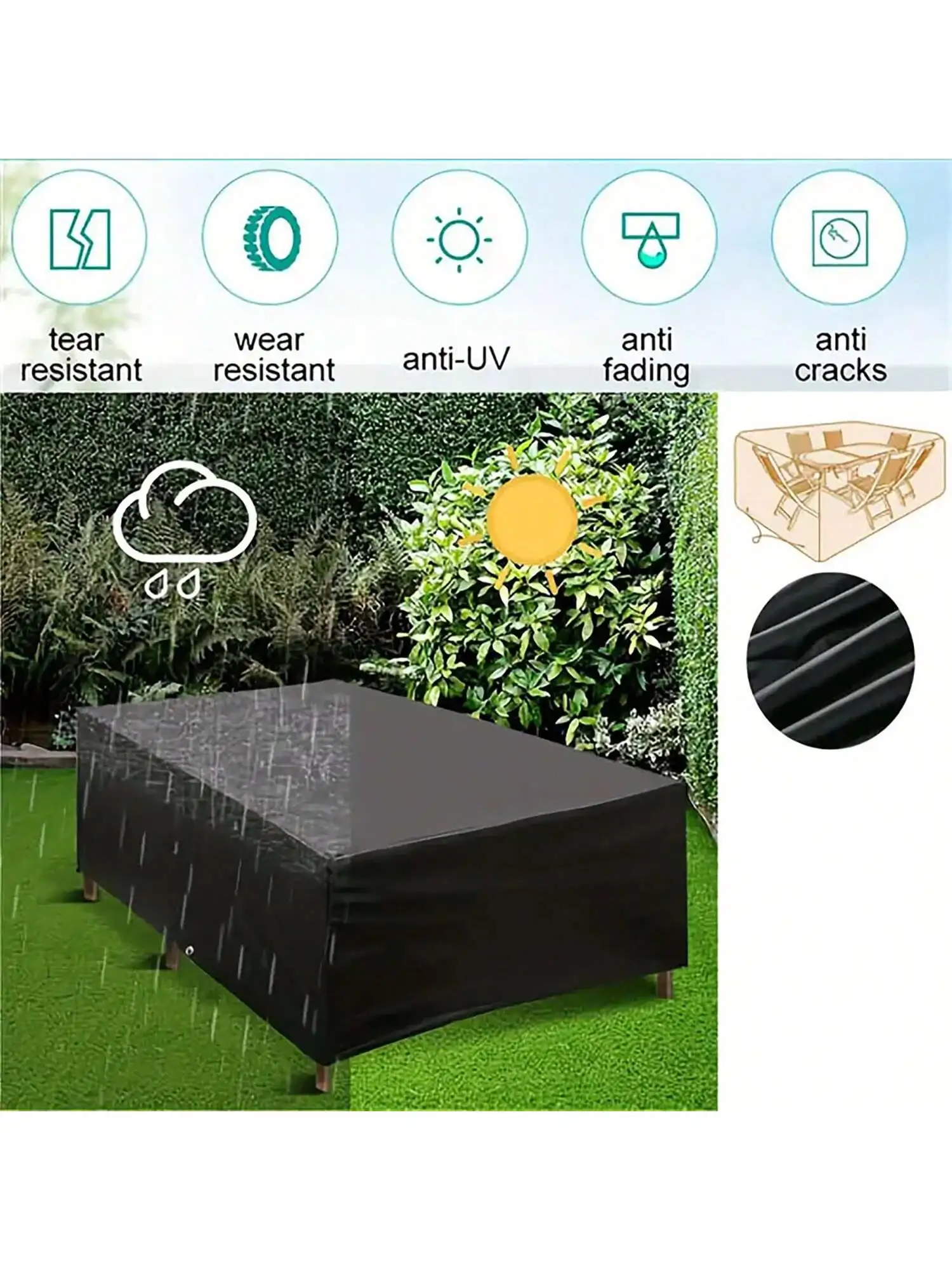 أثاث حديقة الفناء الخارجي متعد - مراجعة Outdoor Furniture Fabric Waterproof وسعره