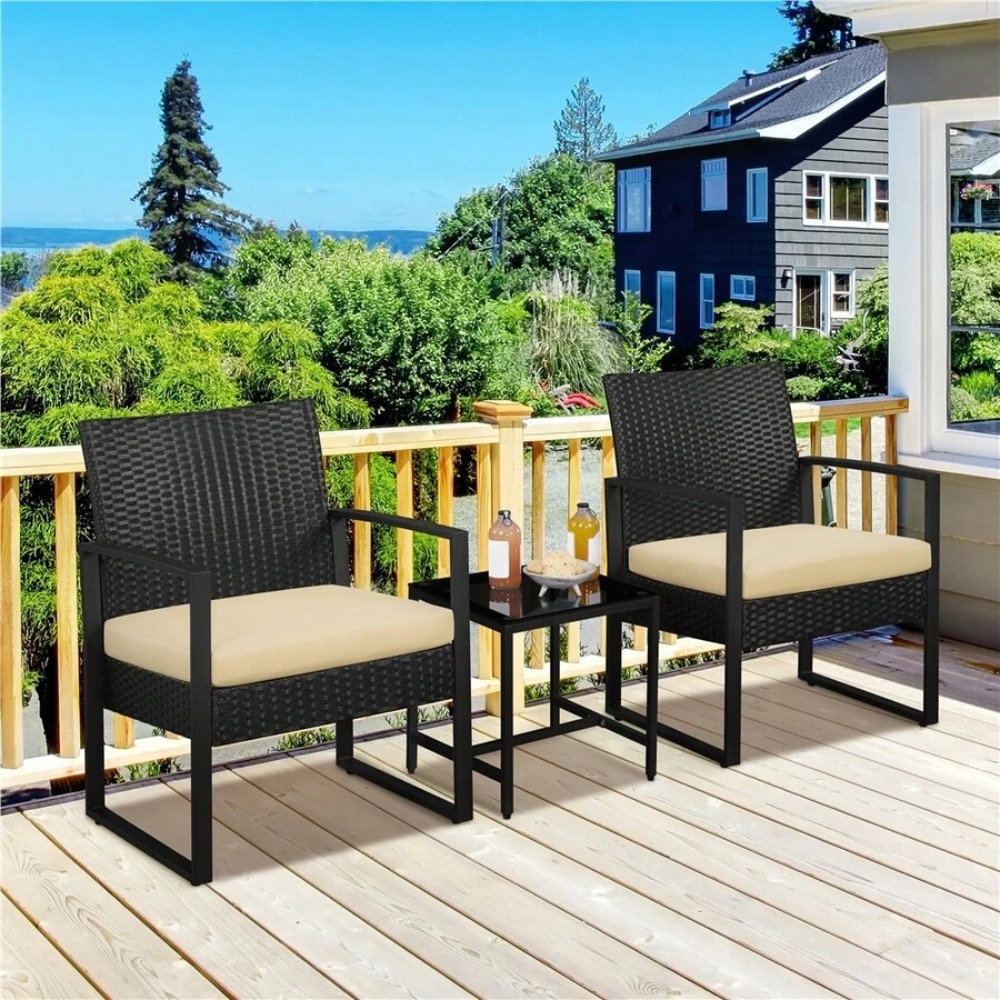 طقم أثاث خارجي من 3 قطع مصنوع  - مراجعة Outdoor Furniture Balcony وسعره